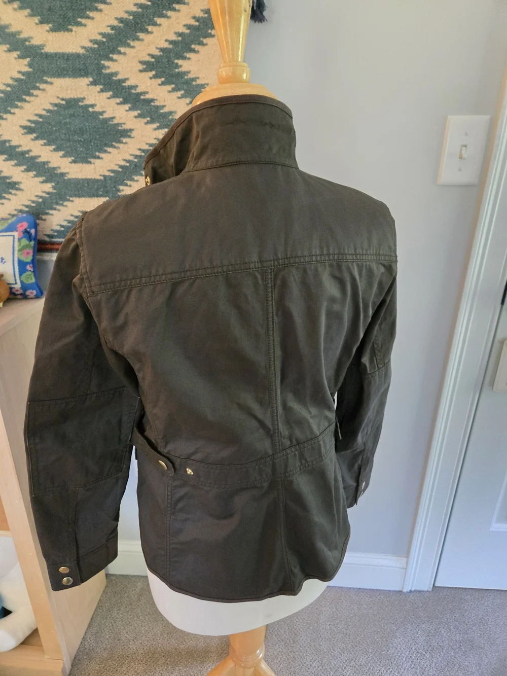 J. Crew Barn Chore Field Jacket Waxed Cotton Women's Size Medium Petite MP